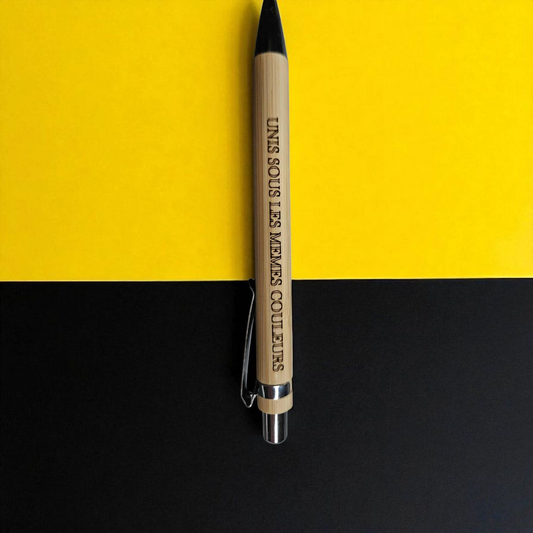 Stylo bois gravé - Rouen Terre De Hockey